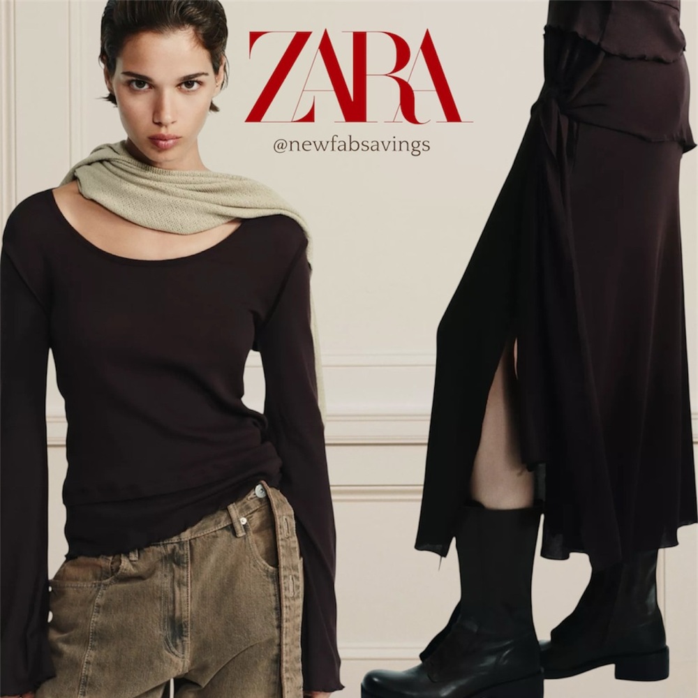 💫Zara 2-Set Cotton Top & Skirt - New💫